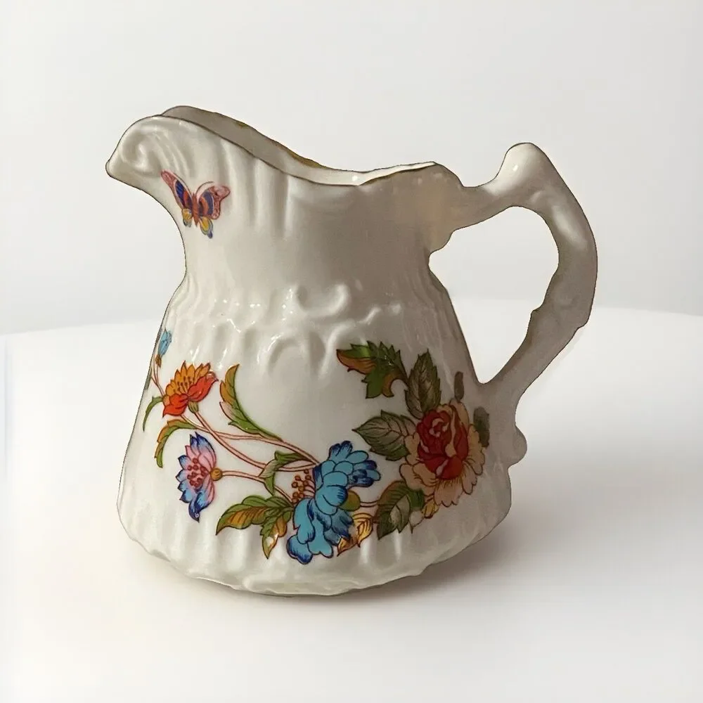 Cottage Garden Aynsley Mini Creamer Blue Butterfly & Flowers
